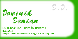 dominik demian business card
